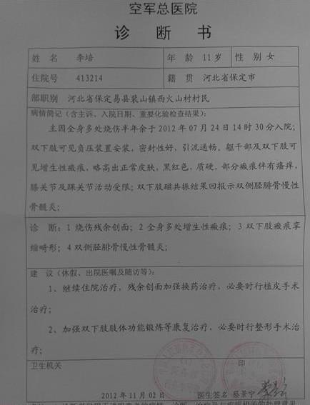 �ڿվ���ҽԺ�ڼ�����֤���飬СŮ��ȫ���ദ���ˣ�˫��֫���������Σ����˺���ഴ��