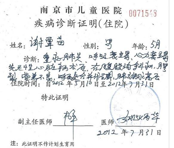 2012��5�·ݿ�����С������֢���ף�����˥�ߣ�����˥��ס����֢�໤�ң�ICU������������ҳ��չˣ�ÿ��ֻ����Ƶ̽��һ�β���ֻ�������ӣ�һס�����������£�ÿ��ֻ������ҽ��˵�Ų��ֹ۵Ĳ��飬ȫ���˿�����ϣ���ĵȴ����޾������ۣ����ǵ����������ε����񣬿ɳ��ȫ���ˣ�