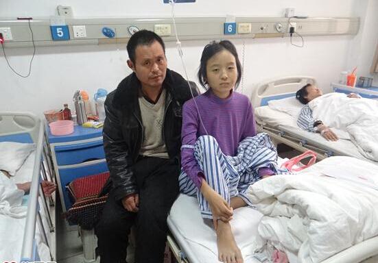 һ��ƶ����ͥ�ĺ��ӳ�С�仼��Ѫ������������ҽ�Σ���Ů�����ε������ڴ�����