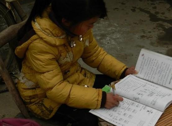 赵婉颖是个懂事的孩子,知道只有好好学习才能实现自己的梦想,正在认真的写着老师给布置的作业