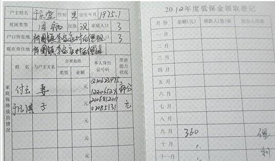 当地政府开具的贫困证明。