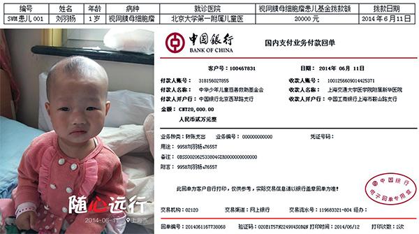 资助患儿