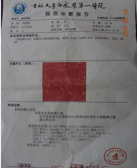 病情诊断报告。