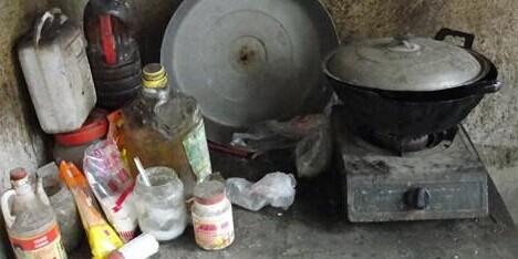 李玉英平常烧饭的地方